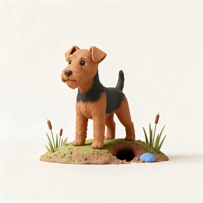 Terrier galés: un guiño a su origen (ilustración)