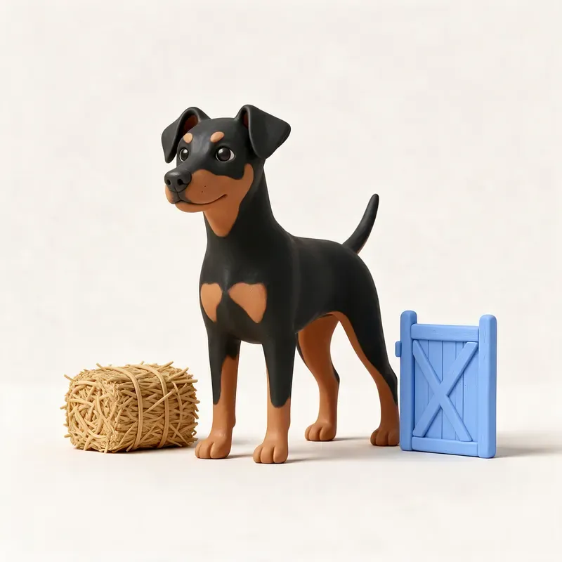 Pinscher alemán: un guiño a su origen (ilustración)