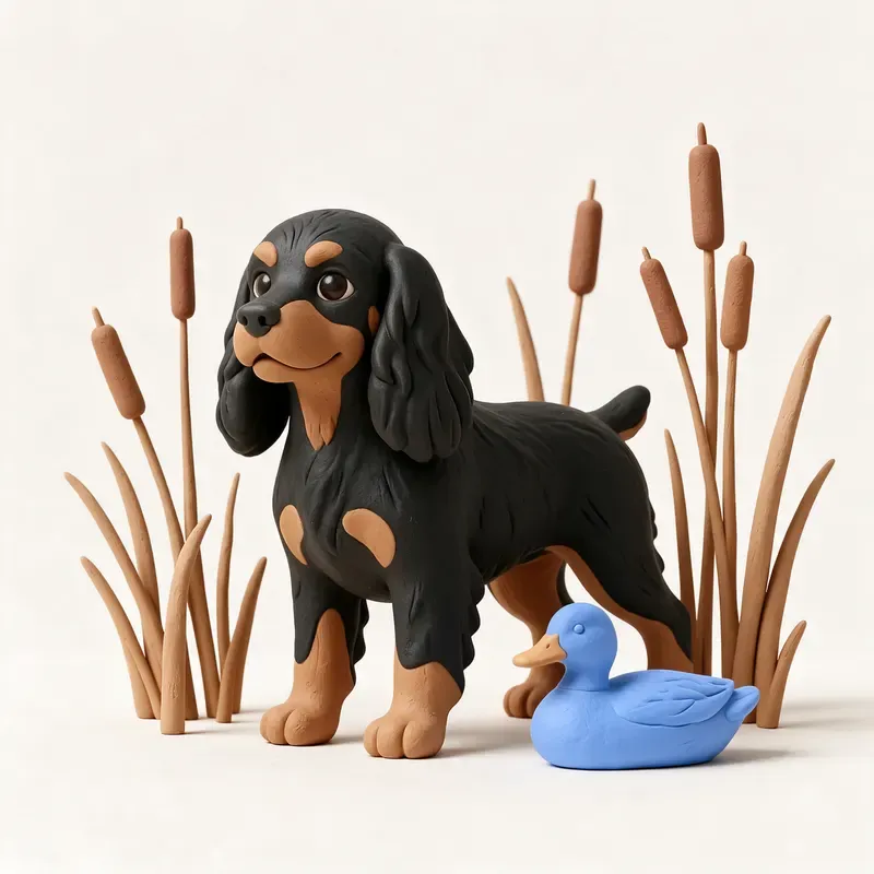 Cocker spaniel americano: un guiño a su origen (ilustración)