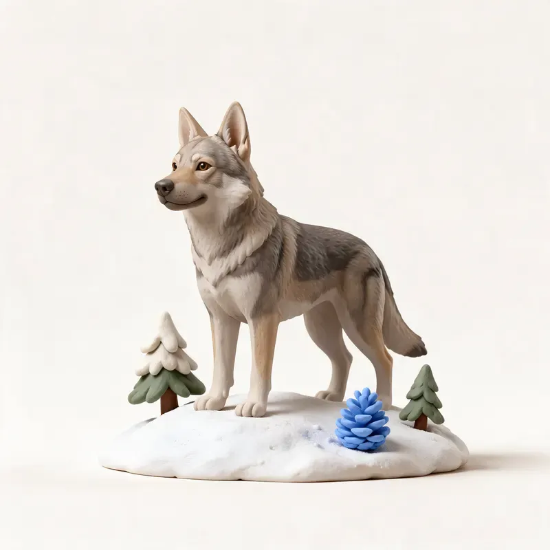 Perro lobo checoslovaco: un guiño a su origen (ilustración)