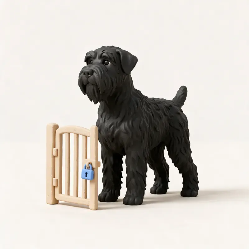 Terrier ruso negro: un guiño a su origen (ilustración)