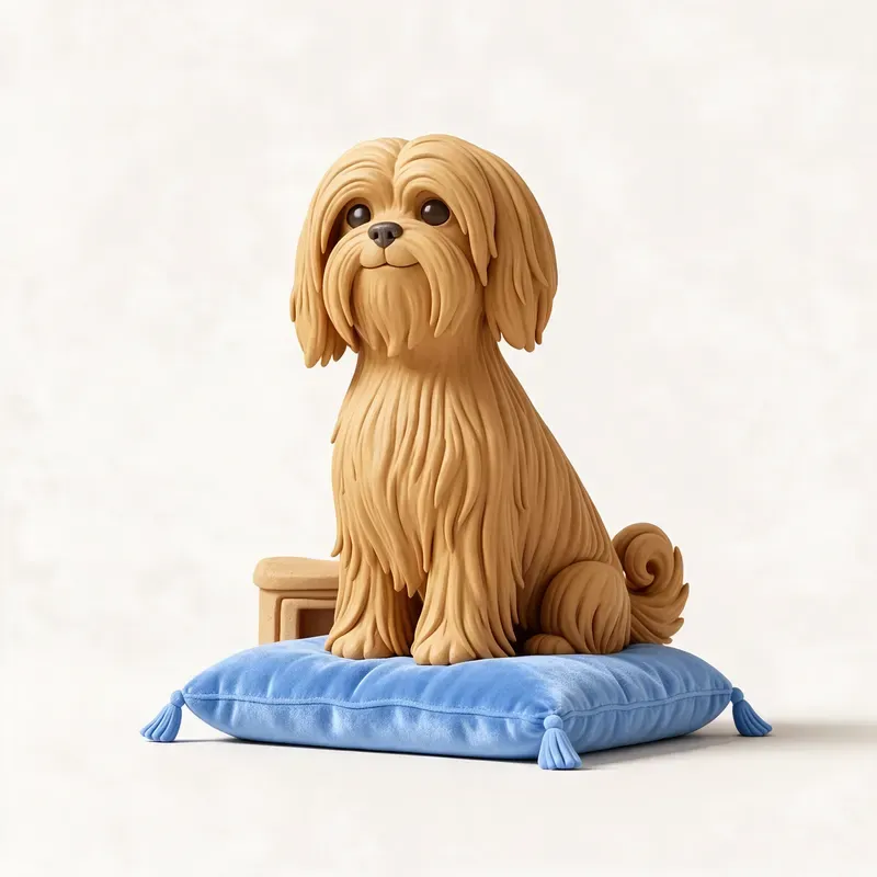 Lhasa apso: un guiño a su origen (ilustración)