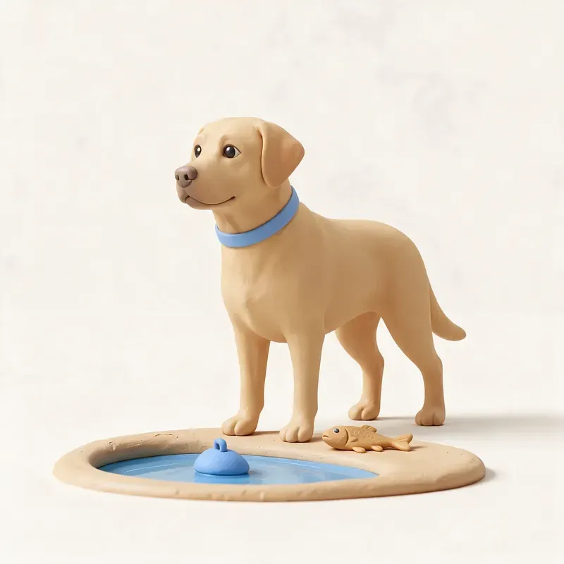 Labrador retriever: un guiño a su origen (ilustración)