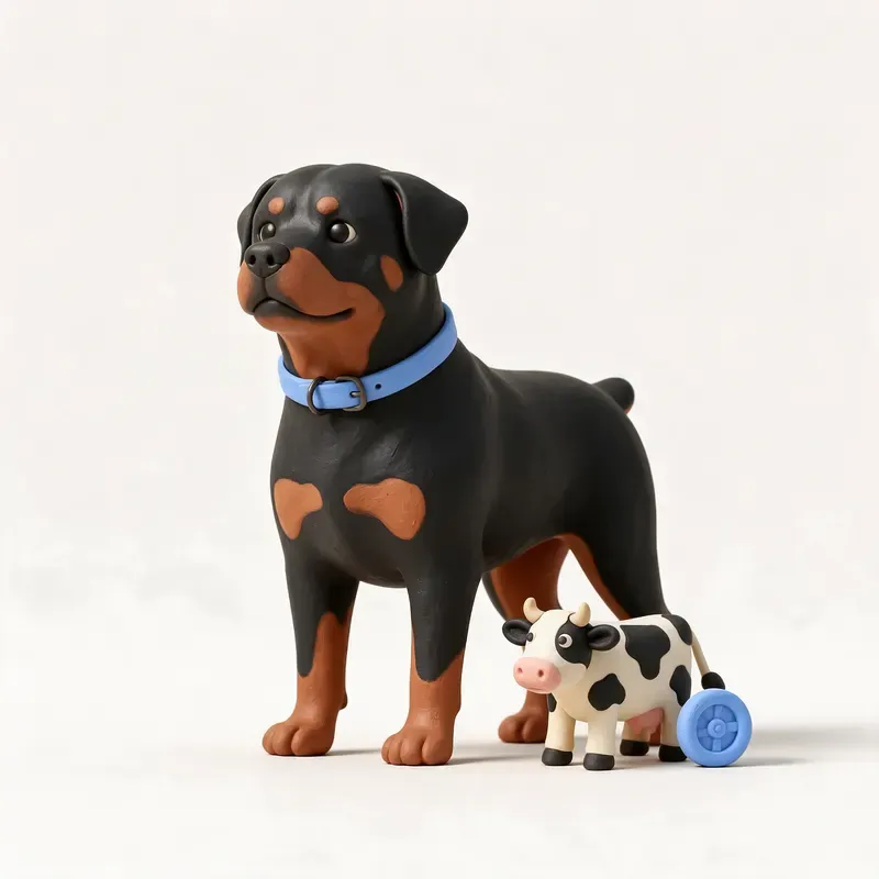 Rottweiler: un guiño a su origen (ilustración)
