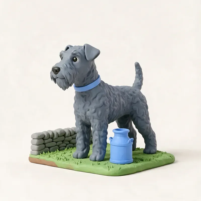 Kerry blue terrier: un guiño a su origen (ilustración)