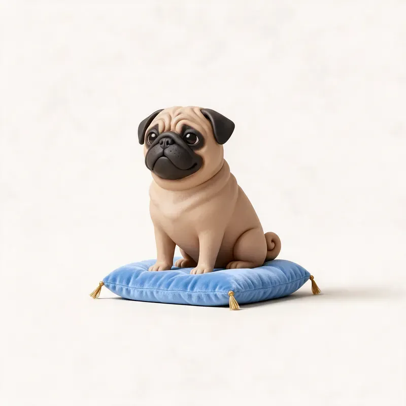 Carlino (pug): un guiño a su origen (ilustración)