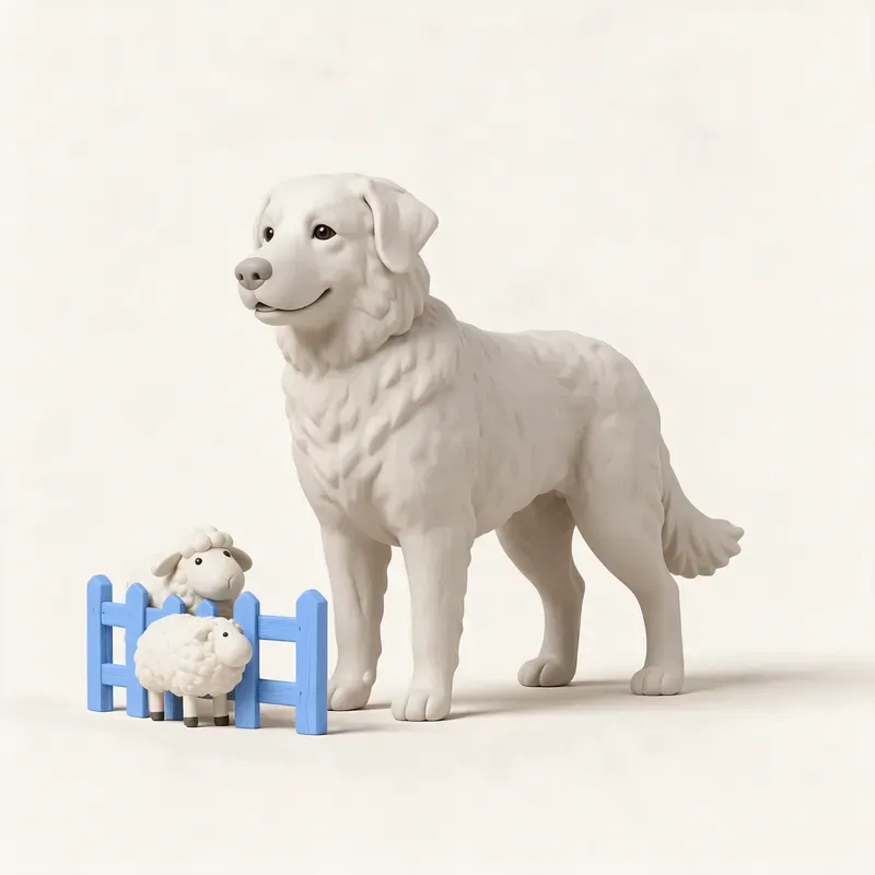 Kuvasz: un guiño a su origen (ilustración)