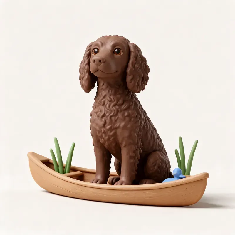 Spaniel de agua americano: un guiño a su origen (ilustración)