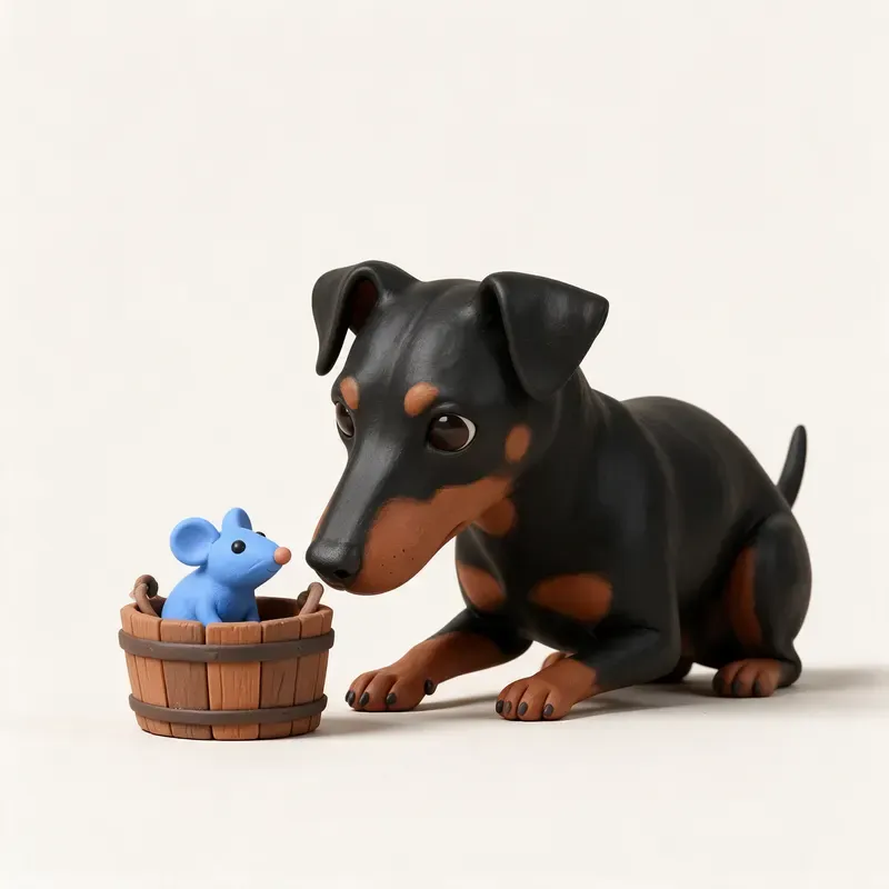 Manchester terrier: un guiño a su origen (ilustración)
