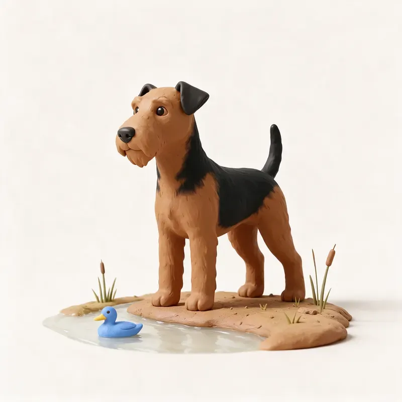 Airedale terrier: un guiño a su origen (ilustración)