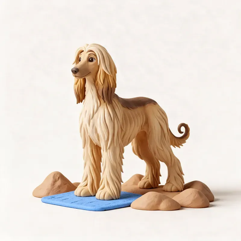 Galgo afgano: un guiño a su origen (ilustración)