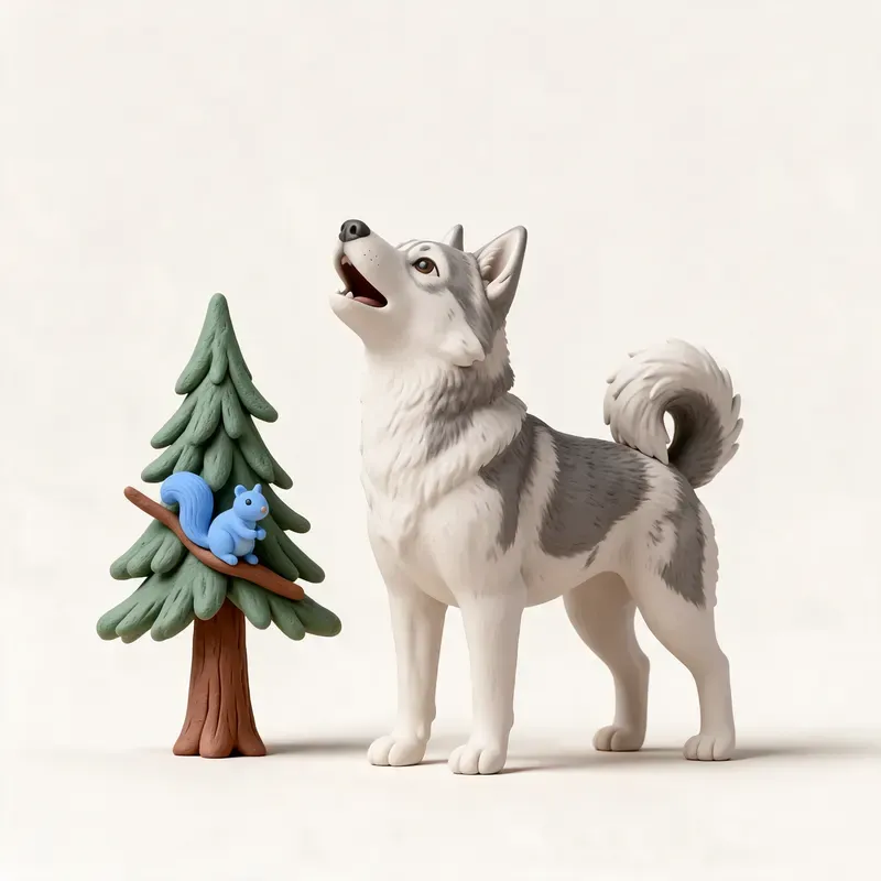 Laika de Siberia occidental: un guiño a su origen (ilustración)