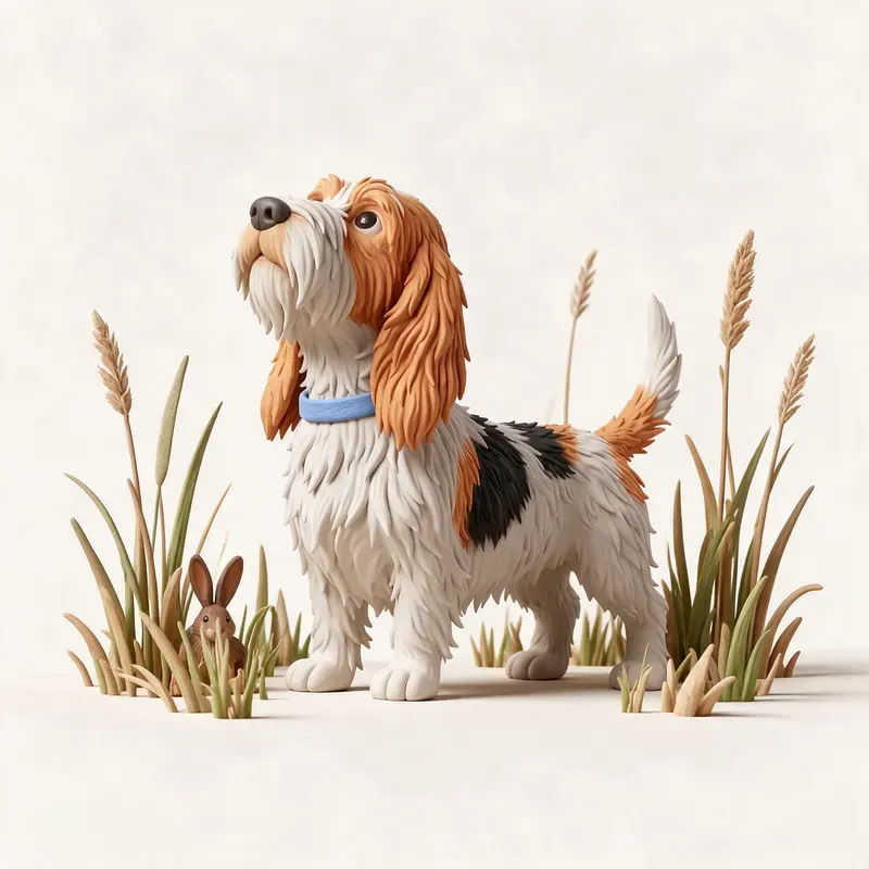 Gran basset grifón vendeano: un guiño a su origen (ilustración)