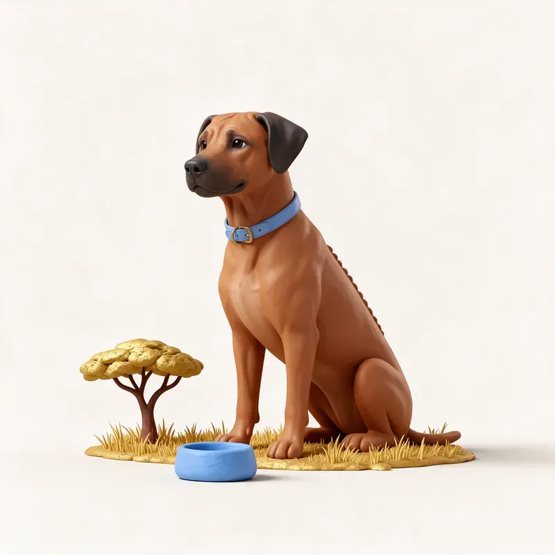 Rhodesian ridgeback: un guiño a su origen (ilustración)