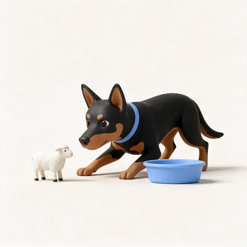 Kelpie australiano: un guiño a su origen (ilustración)