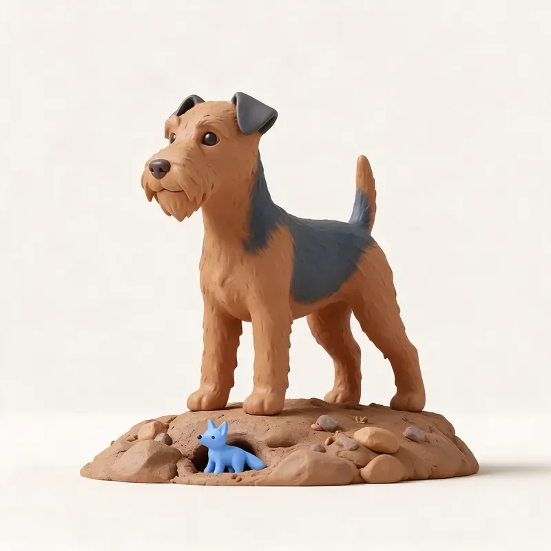 Lakeland terrier: un guiño a su origen (ilustración)