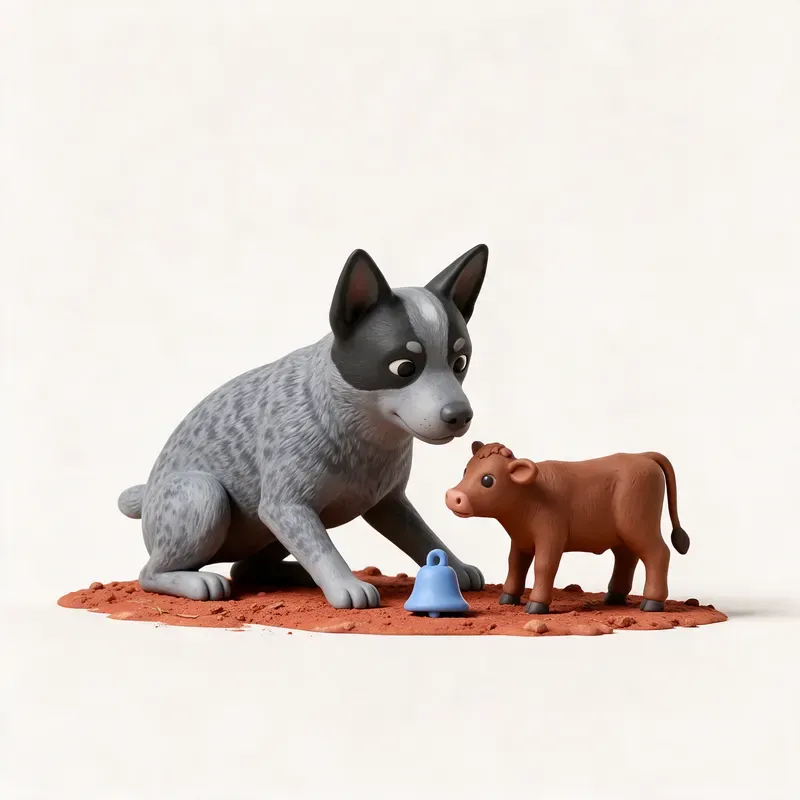 Boyero australiano de cola corta: un guiño a su origen (ilustración)