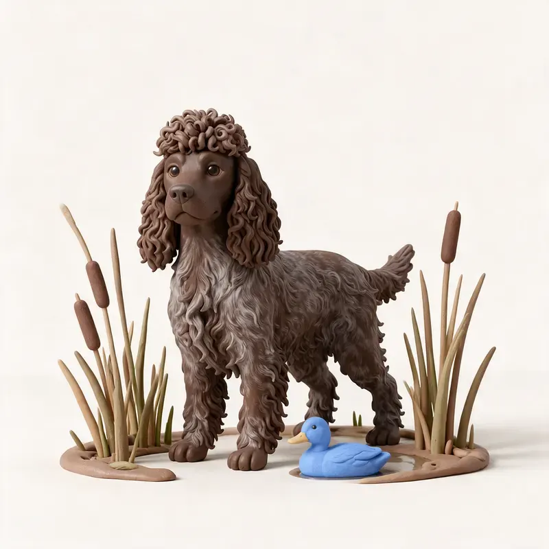 Spaniel de Pont-Audemer: un guiño a su origen (ilustración)