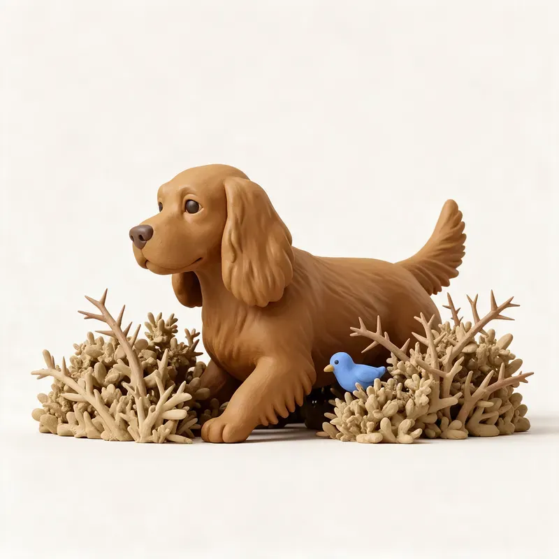Sussex spaniel: un guiño a su origen (ilustración)
