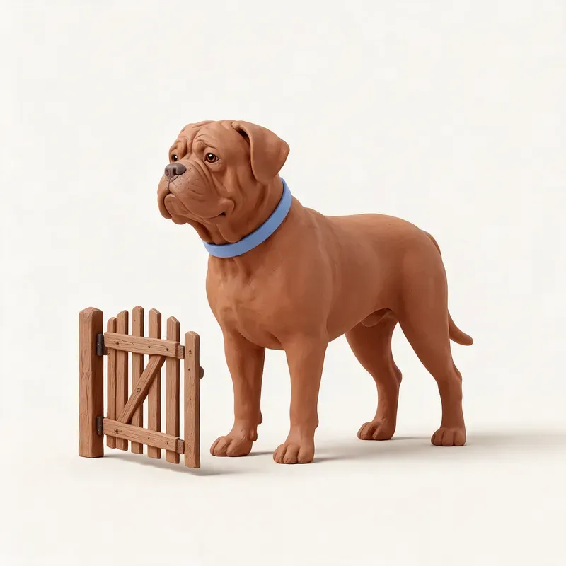 Dogo de Burdeos: un guiño a su origen (ilustración)