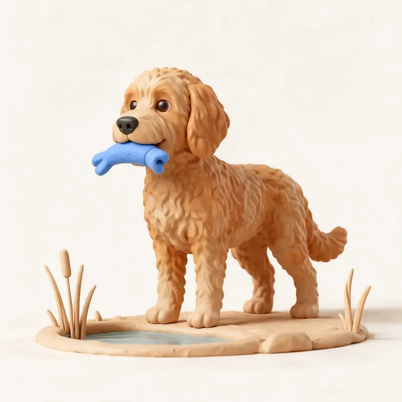 Goldendoodle: un guiño a su origen (ilustración)