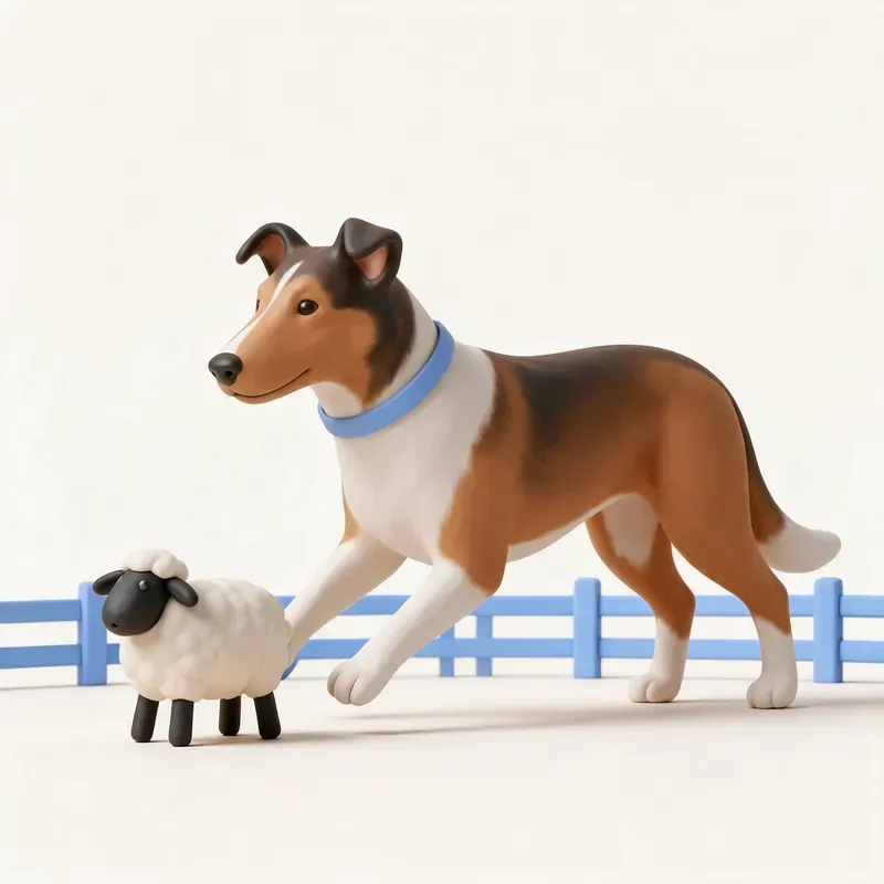 Collie de pelo corto: un guiño a su origen (ilustración)