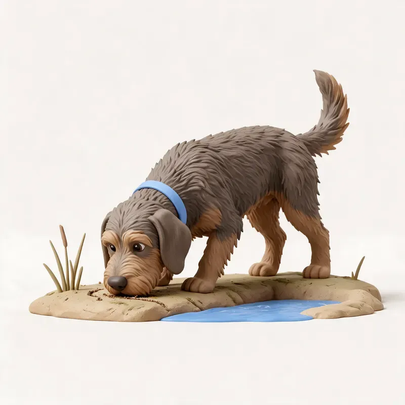 Otterhound: un guiño a su origen (ilustración)