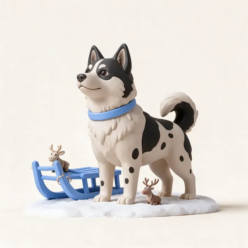 Laika de Yakutia: un guiño a su origen (ilustración)
