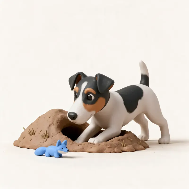 Fox terrier de pelo liso: un guiño a su origen (ilustración)