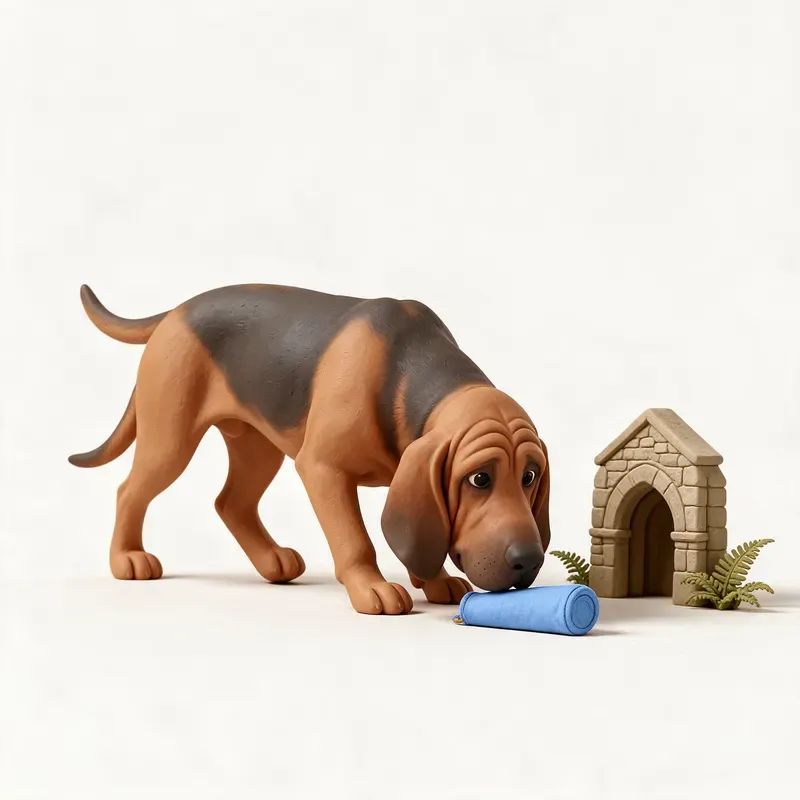 Bloodhound (perro de San Huberto): un guiño a su origen (ilustración)