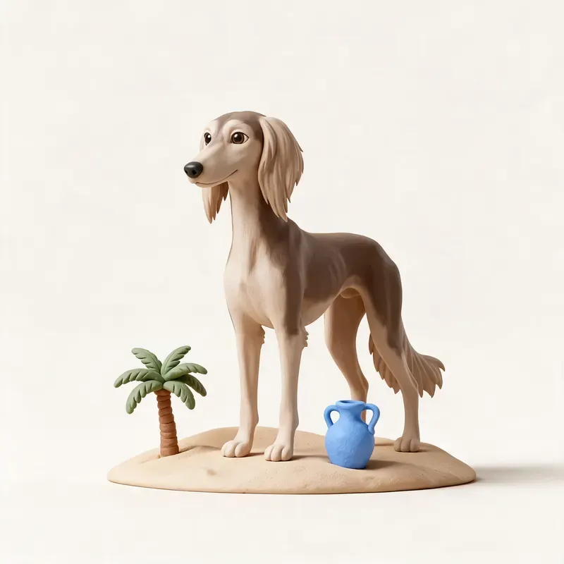Saluki: un guiño a su origen (ilustración)