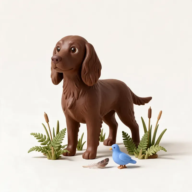 Field spaniel: un guiño a su origen (ilustración)