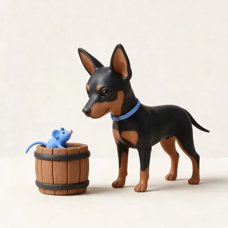 Toy terrier inglés: un guiño a su origen (ilustración)
