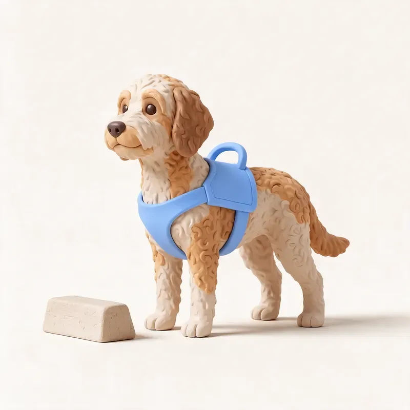 Australian labradoodle: un guiño a su origen (ilustración)