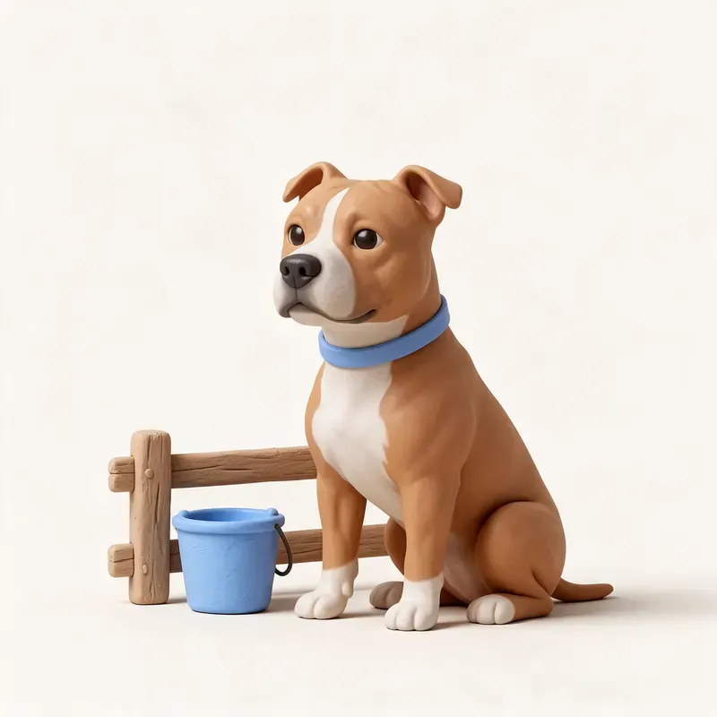 American Staffordshire terrier: un guiño a su origen (ilustración)