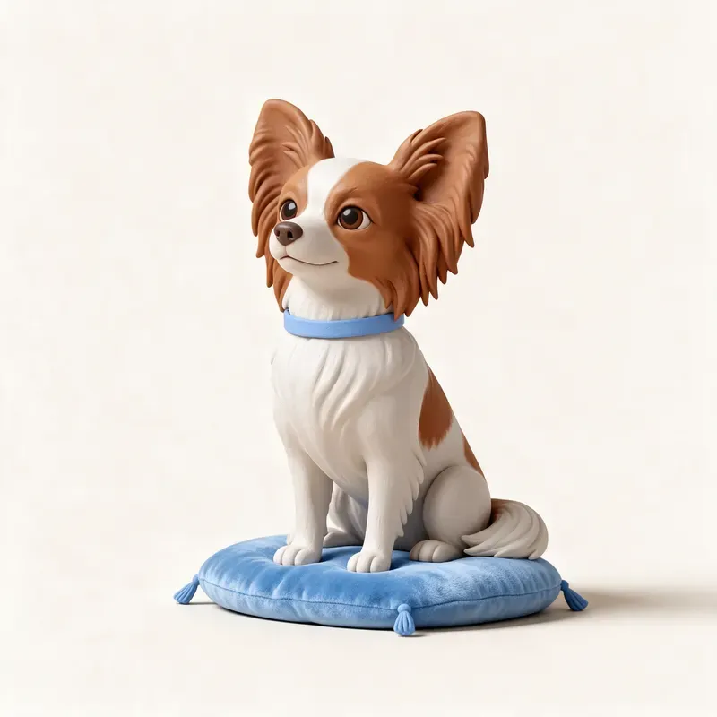 Spaniel enano continental (Papillón / Phalène): un guiño a su origen (ilustración)