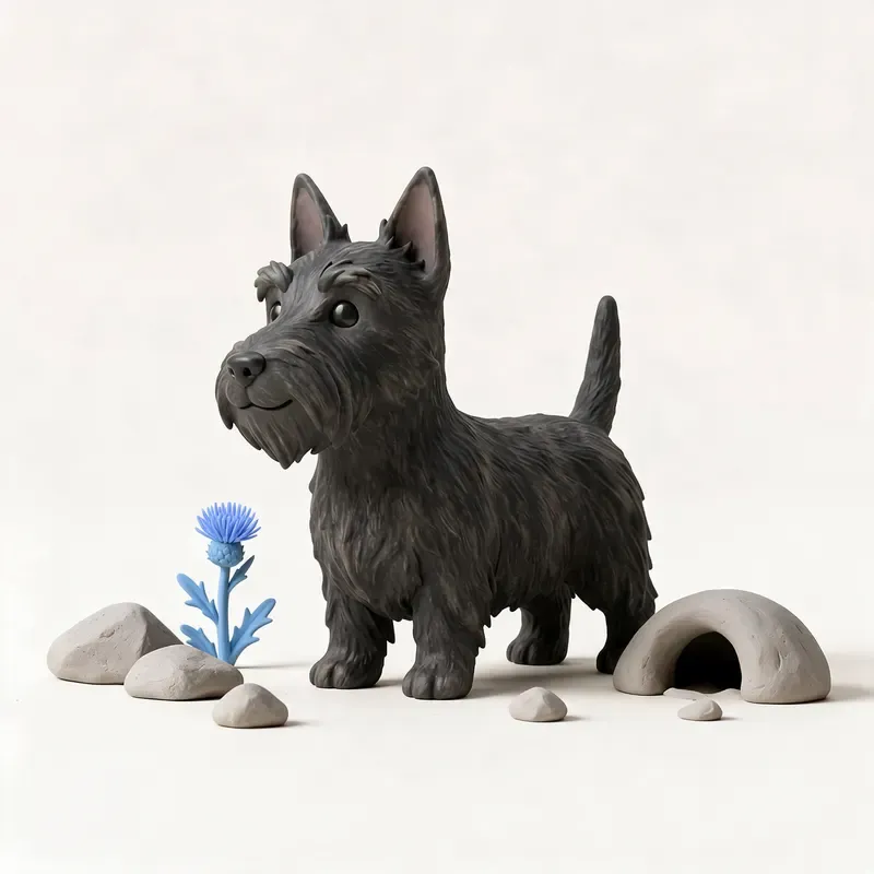 Scottish terrier: un guiño a su origen (ilustración)