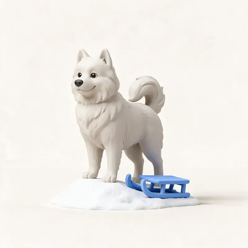 Samoyedo: un guiño a su origen (ilustración)