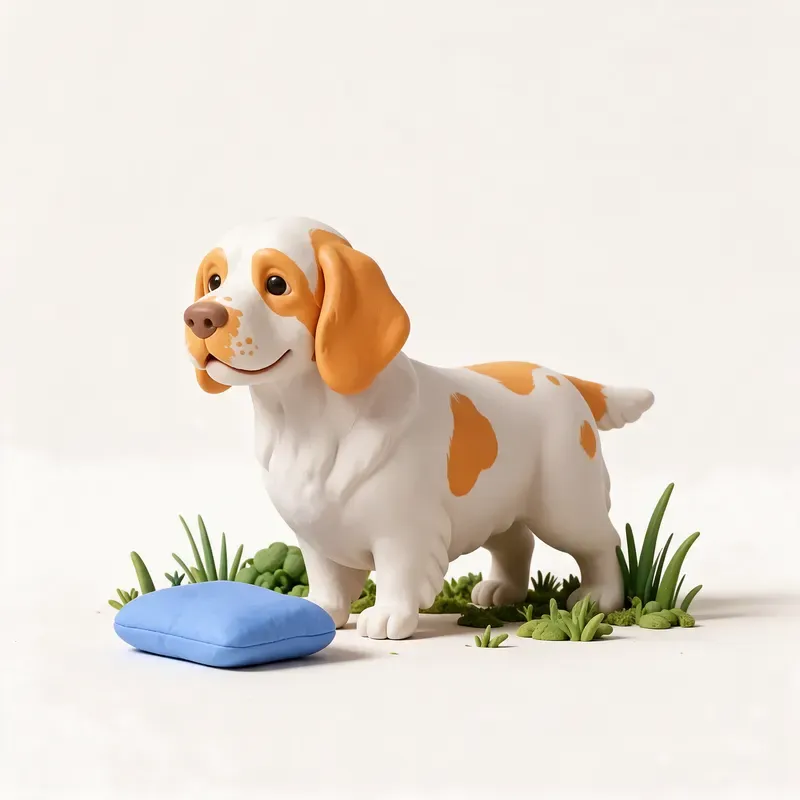 Clumber spaniel: un guiño a su origen (ilustración)
