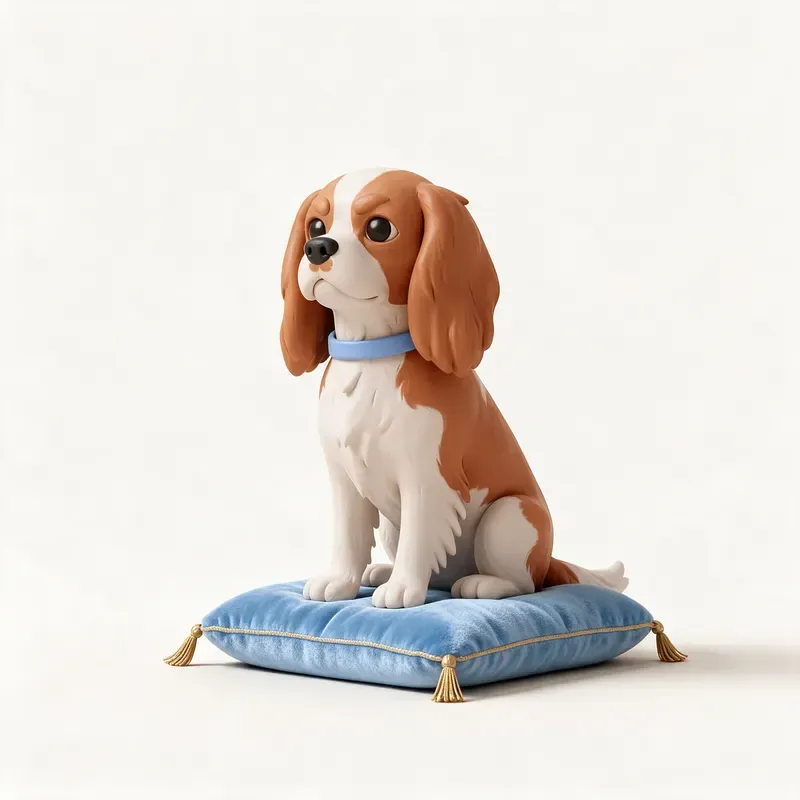 Cavalier King Charles spaniel: un guiño a su origen (ilustración)