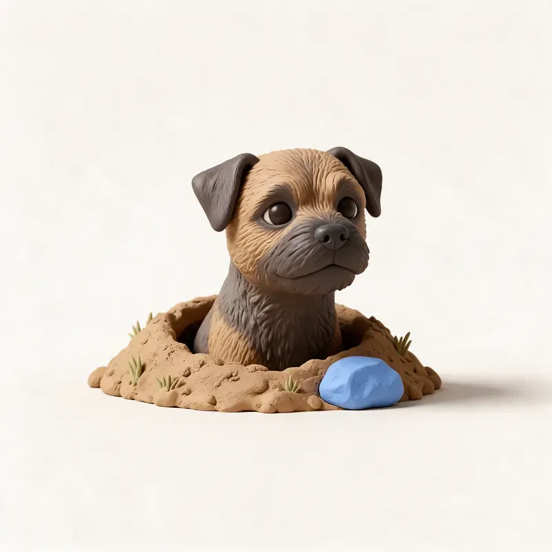 Border terrier: un guiño a su origen (ilustración)