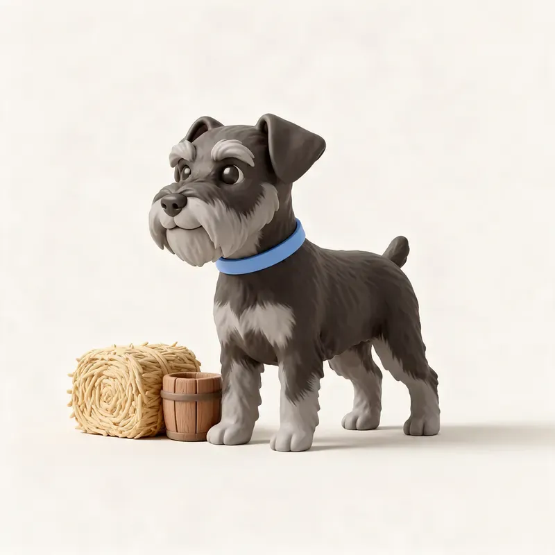Schnauzer miniatura: un guiño a su origen (ilustración)