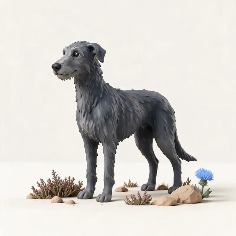 Lebrel escocés (Deerhound): un guiño a su origen (ilustración)