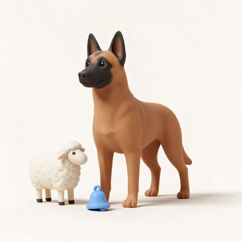 Pastor belga malinois: un guiño a su origen (ilustración)