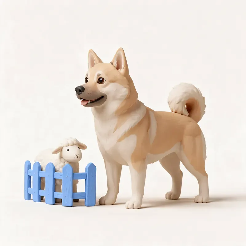 Buhund noruego: un guiño a su origen (ilustración)