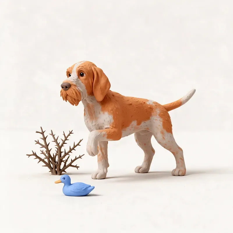 Spinone italiano: un guiño a su origen (ilustración)