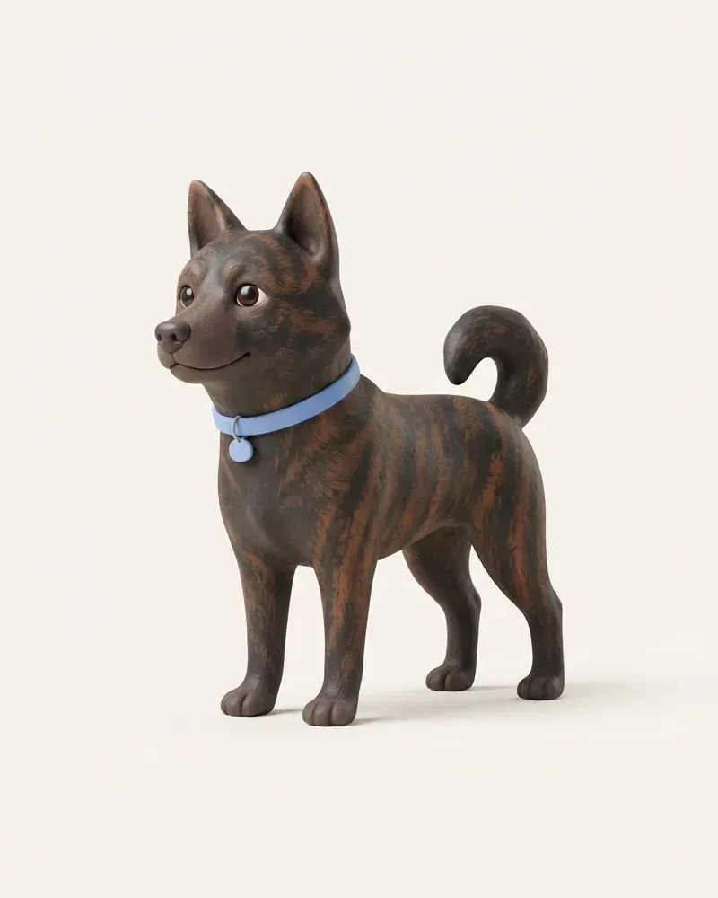 Ilustración 3D de un kai ken