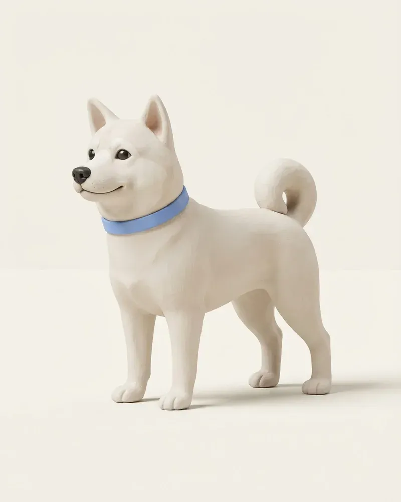 Ilustración 3D de un kishu ken