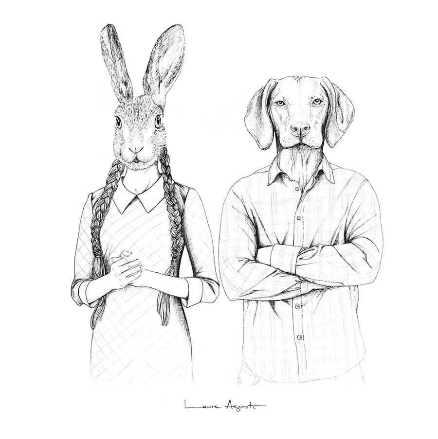 Otra ilustración de un perro de Laura Agustí