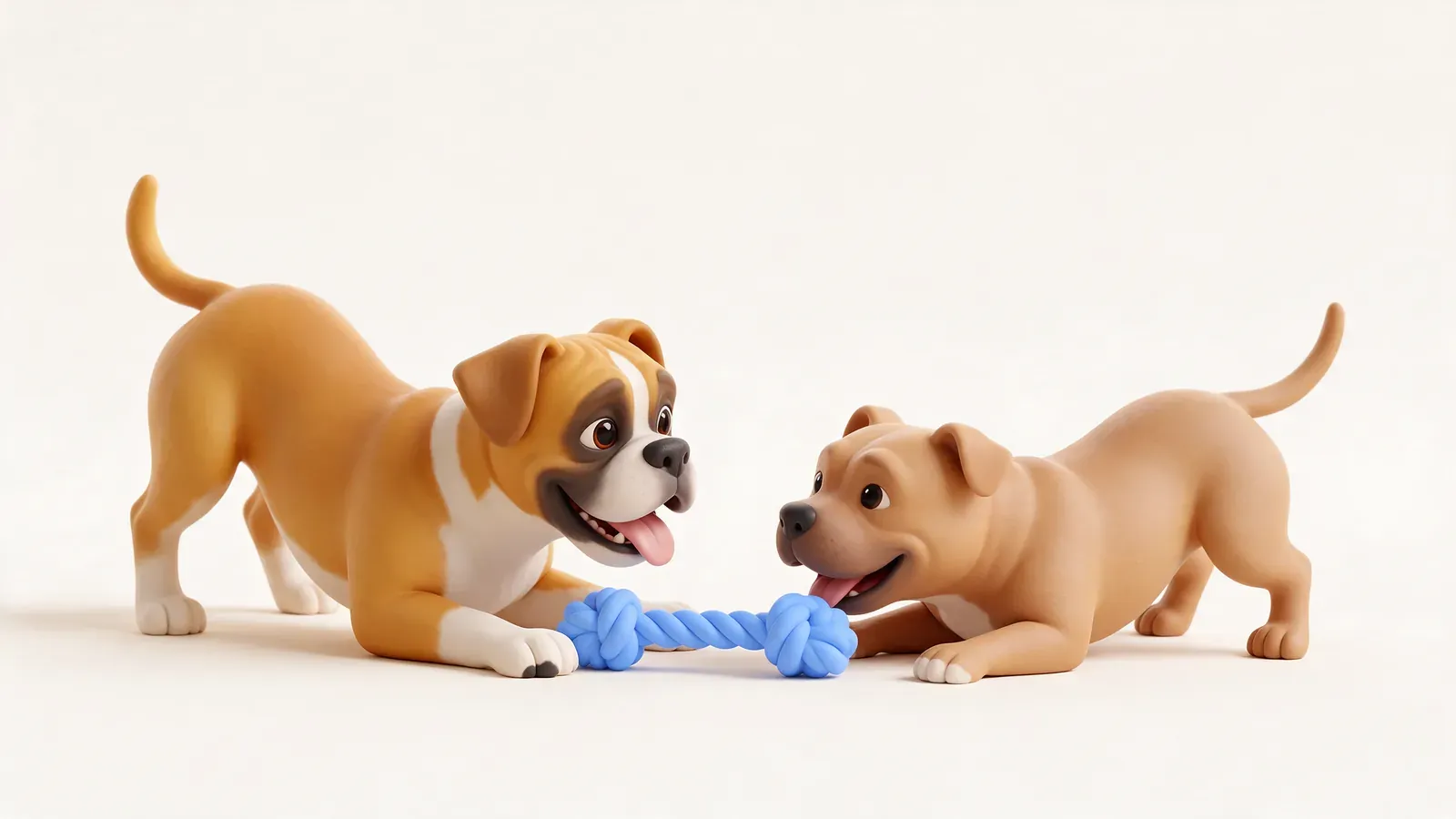 Dos perros jugando a pelearse